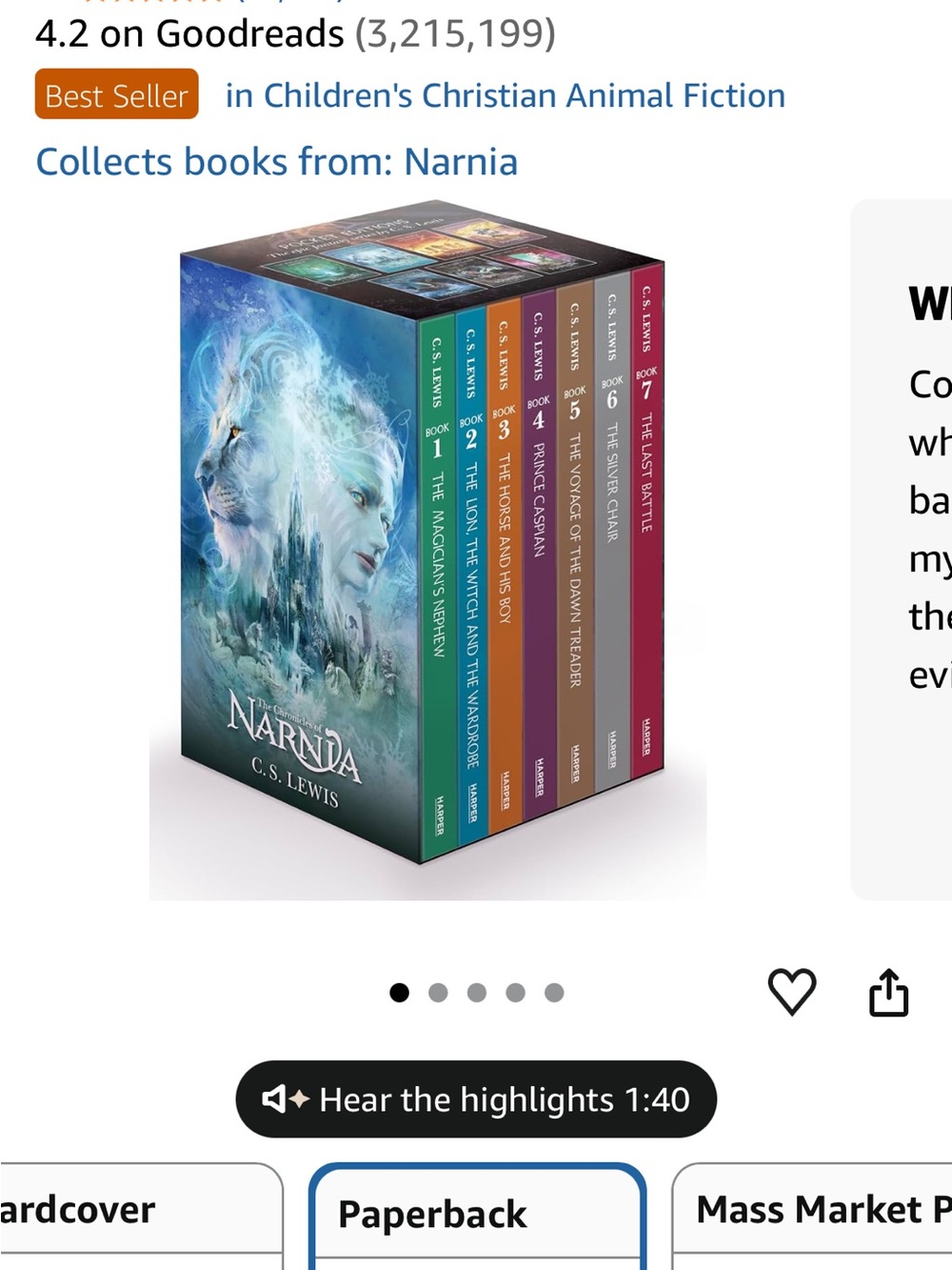 Narnia Boxed Set by - Multi-Color